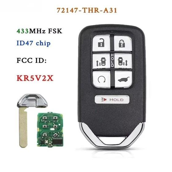 2018-2020 Honda Odyssey / 7-Button Smart Key / PN: 72147-THR-A11/ KR5V2X (AFTERMARKET)